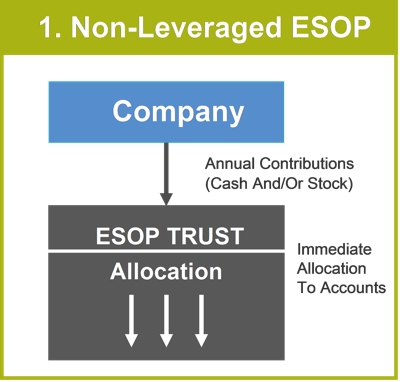 diagram of non-leveraged ESOP